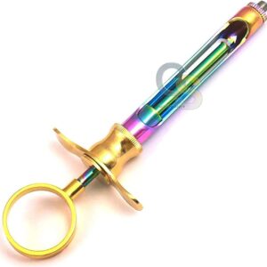 Aspirating Syringe Cw Type 1.8ml Rainbow and Gold Color