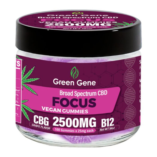 Green Gene Broad Spectrum Focus CBD Vegan Gummies